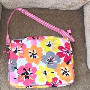 Floral Laptop Crossbody Carry Bag!